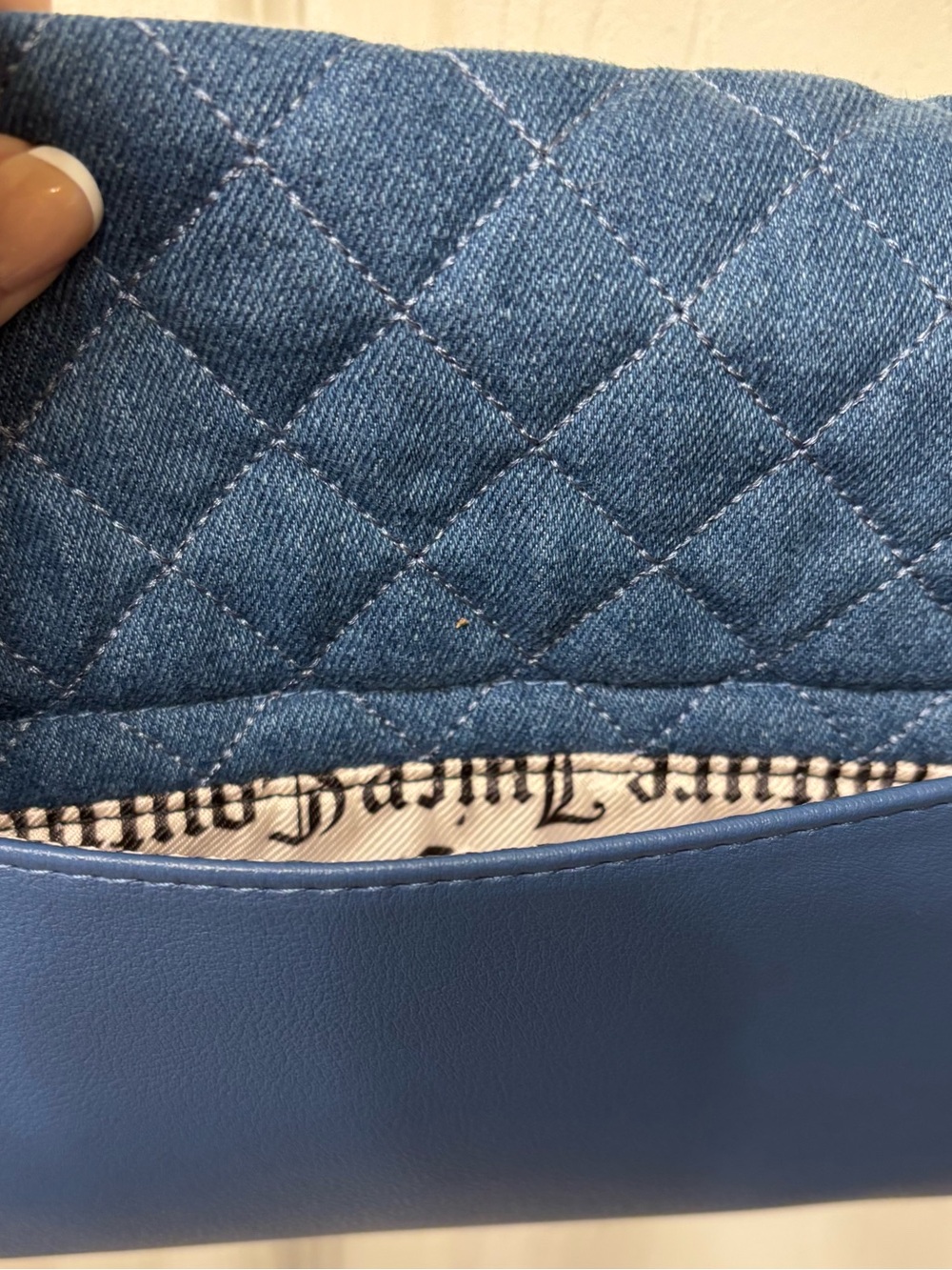 Juicy Couture quilted denim shoulder bag NWT - Picture 5 of 8